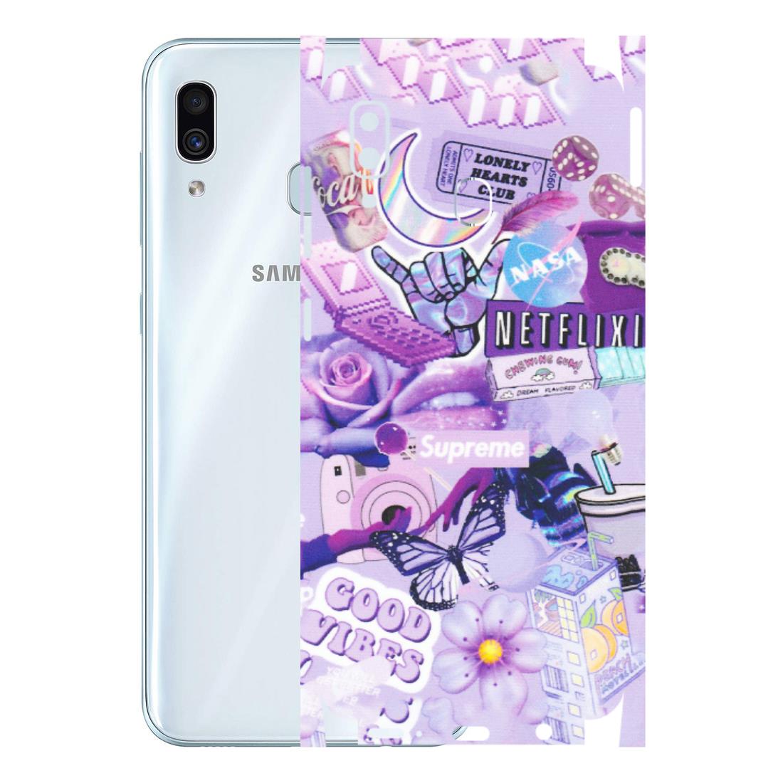 Samsung A/S Series Phone Skins (All Models) - Supreme Purple Magic - Matte Finish (M-88) Samsung Galaxy A30