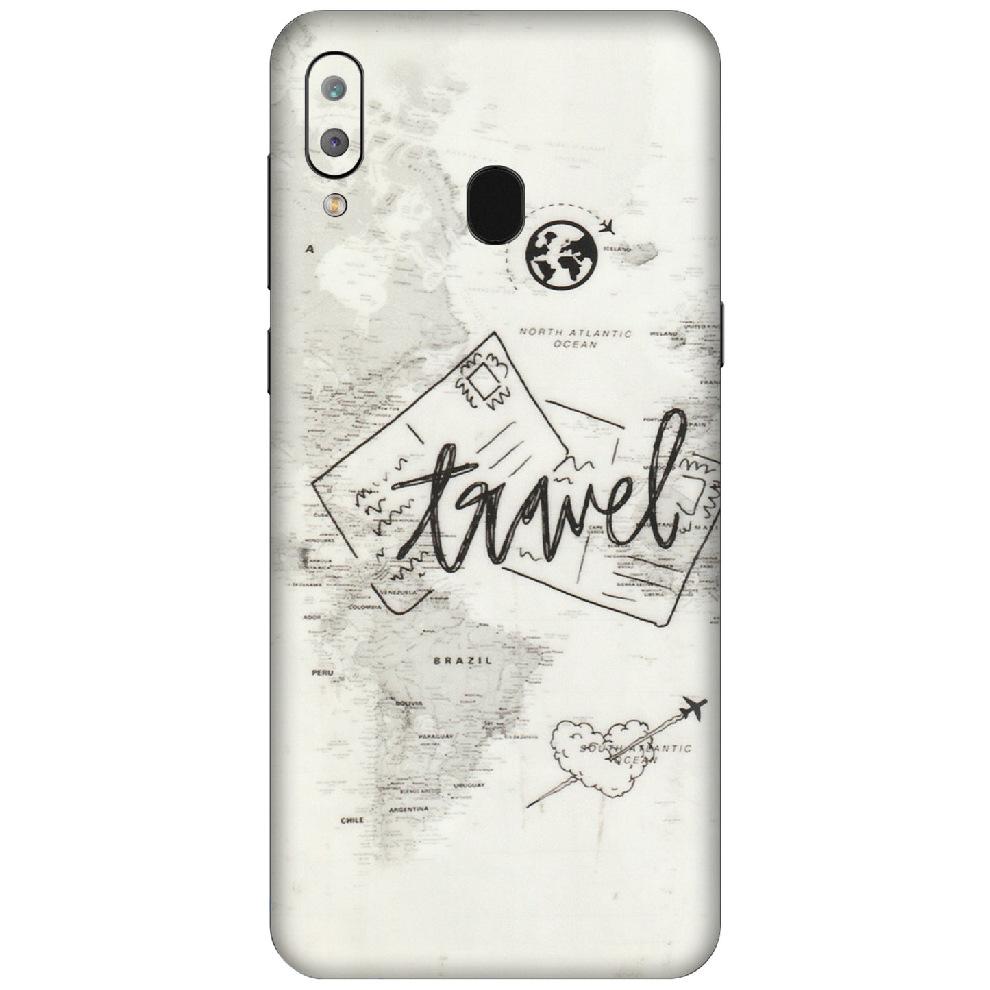 Samsung A/S Series Phone Skins (All Models) - Travel Ticket - Transparent Finish (T-06) Samsung Galaxy A30
