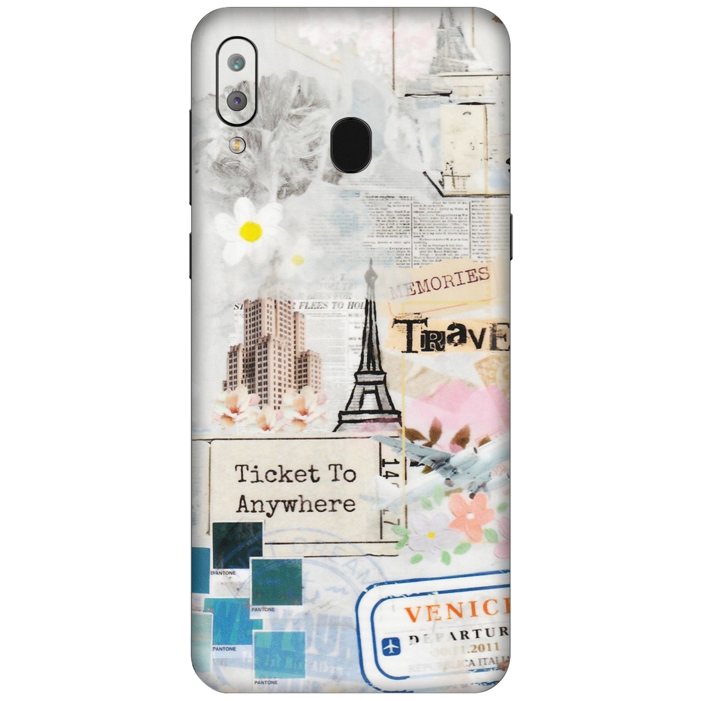 Samsung A/S Series Phone Skins (All Models) - Travel Memories - Transparent Finish (T-09) Samsung Galaxy A30