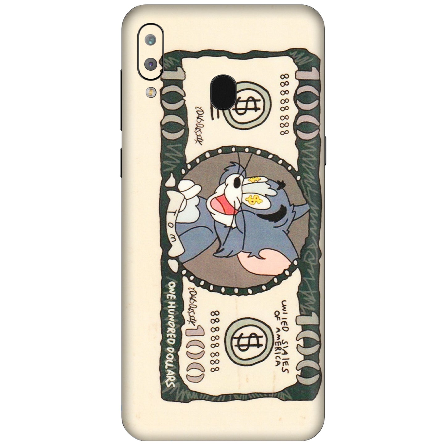 Samsung A/S Series Phone Skins (All Models) - One Hundred Dollar Tom - Transparent Finish (T-16) Samsung Galaxy A30