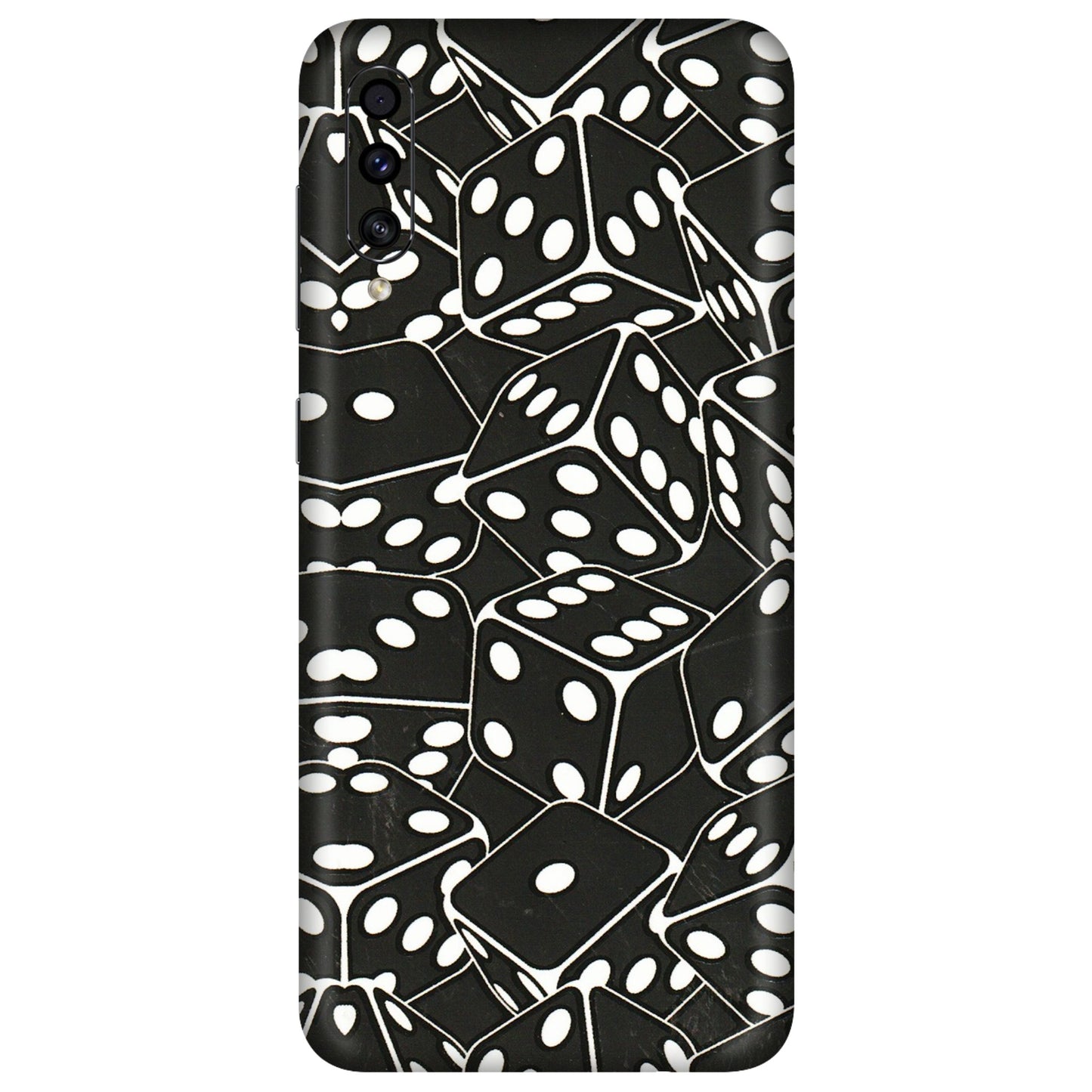 Samsung A/S Series Phone Skins (All Models) - Big Black Dices - 3D Embossed Finish (L-106) Samsung Galaxy A30s