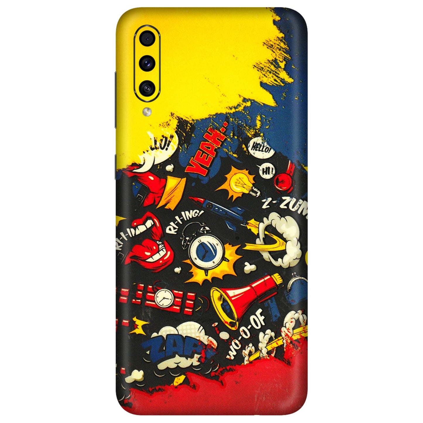 Samsung A/S Series Phone Skins (All Models) - Pacific Doodle Art - 3D Embossed Finish (L-120) Samsung Galaxy A30s