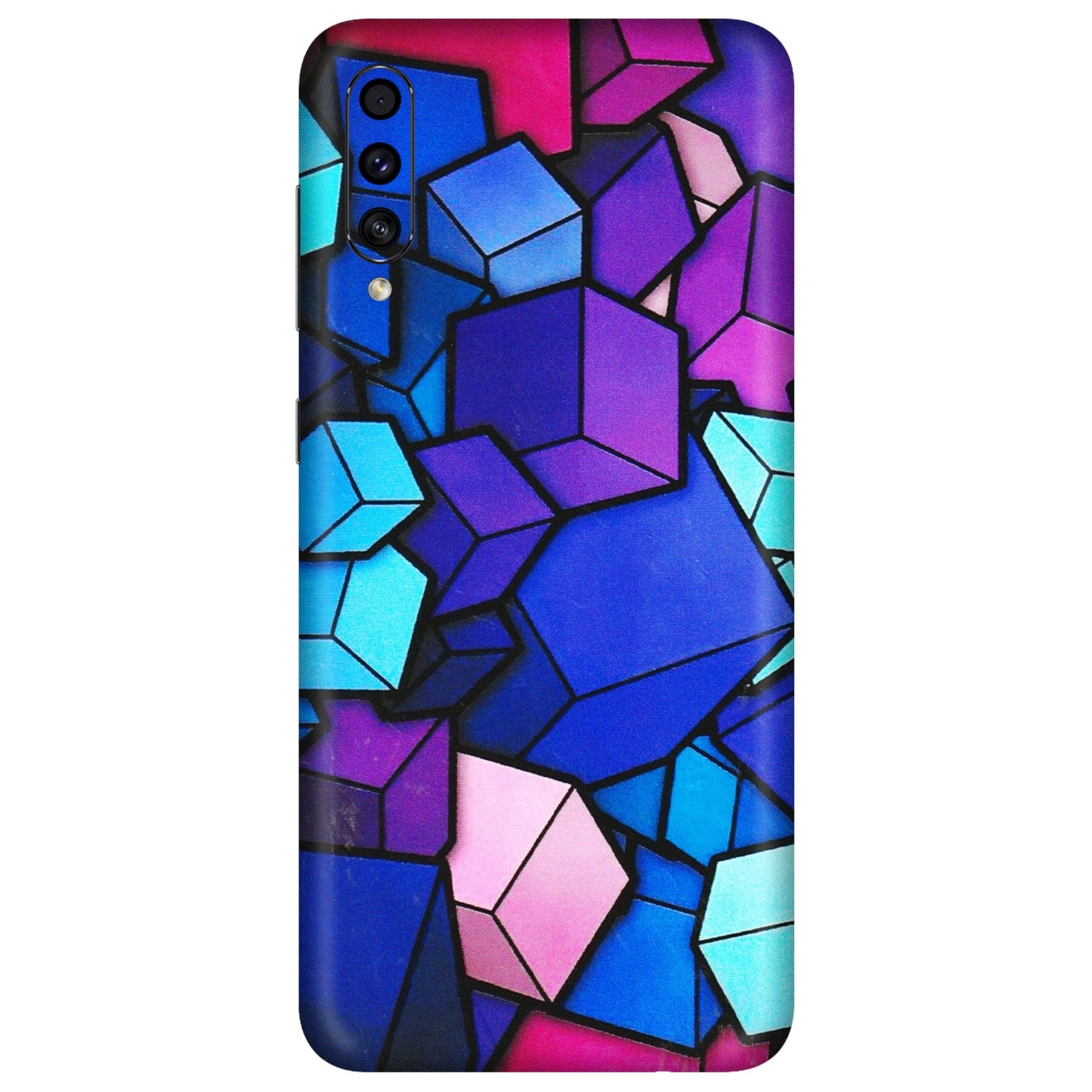 Samsung A/S Series Phone Skins (All Models) - Cube Doodle - 3D Embossed Finish (L-141) Samsung Galaxy A30s