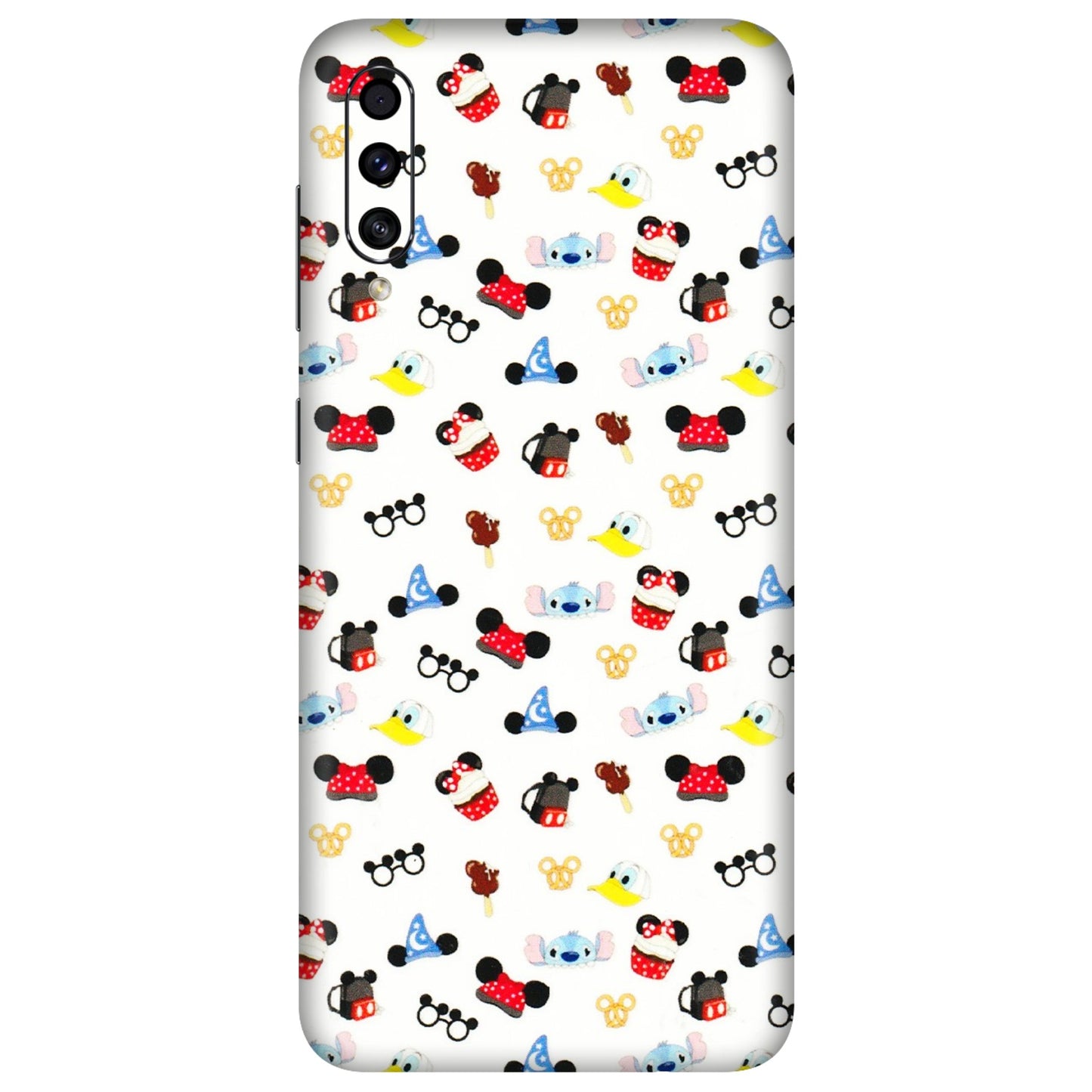 Samsung A/S Series Phone Skins (All Models) - Minnie Mouse & Donald Doodles s - 3D Embossed Finish (L-194) Samsung Galaxy A30s