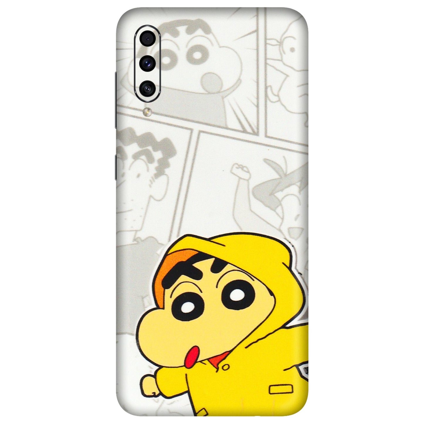 Samsung A/S Series Phone Skins (All Models) - Yellow Shinchan Comic - 3D Embossed Finish (L-246) Samsung Galaxy A30s