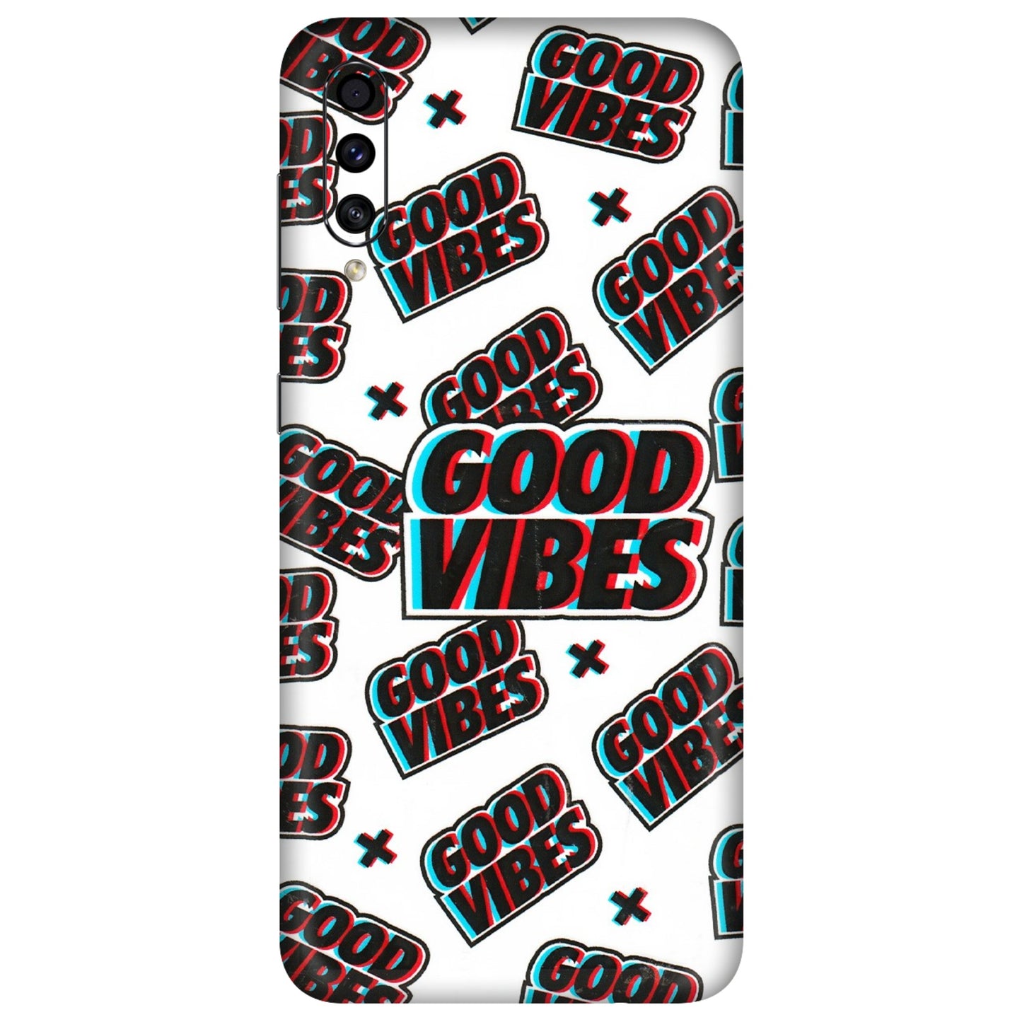 Samsung A/S Series Phone Skins (All Models) - Good Vibes - 3D Embossed Finish (L-282) Samsung Galaxy A30s