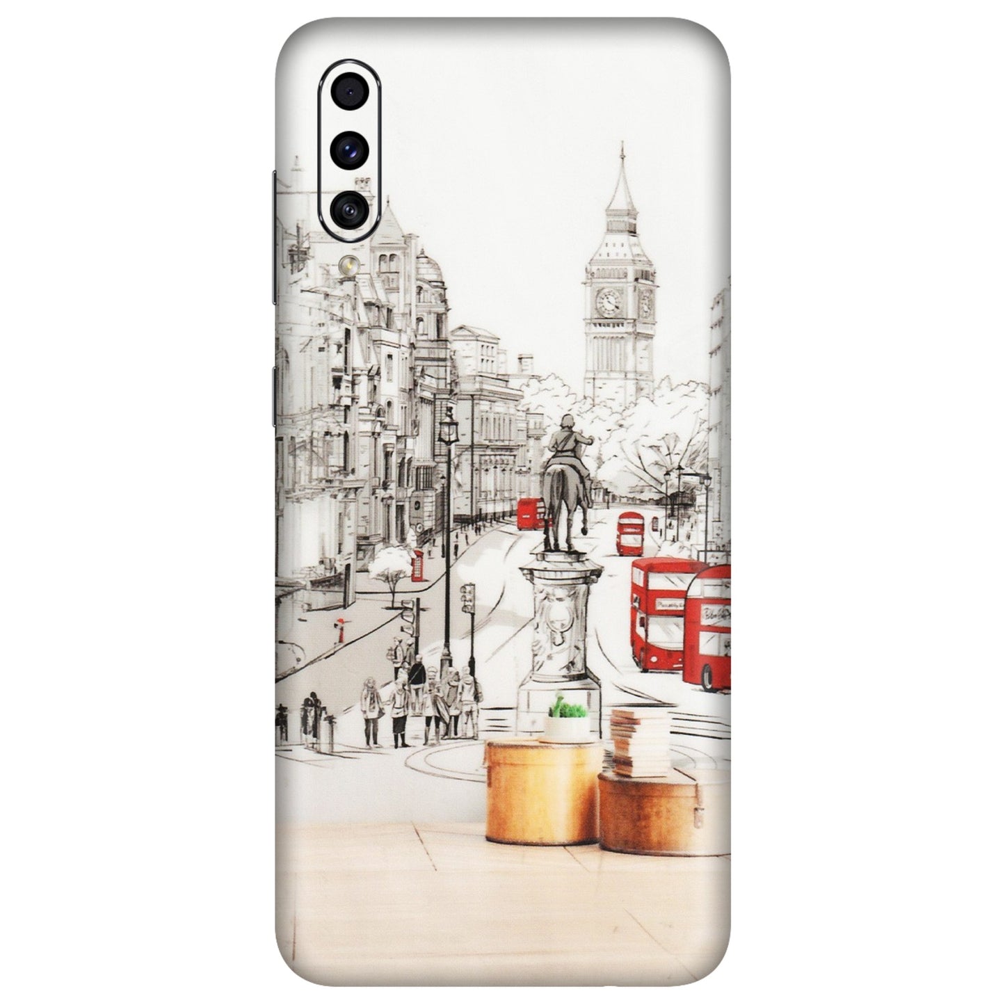 Samsung A/S Series Phone Skins (All Models) - London Street - Transparent Finish (T-02) Samsung Galaxy A30s