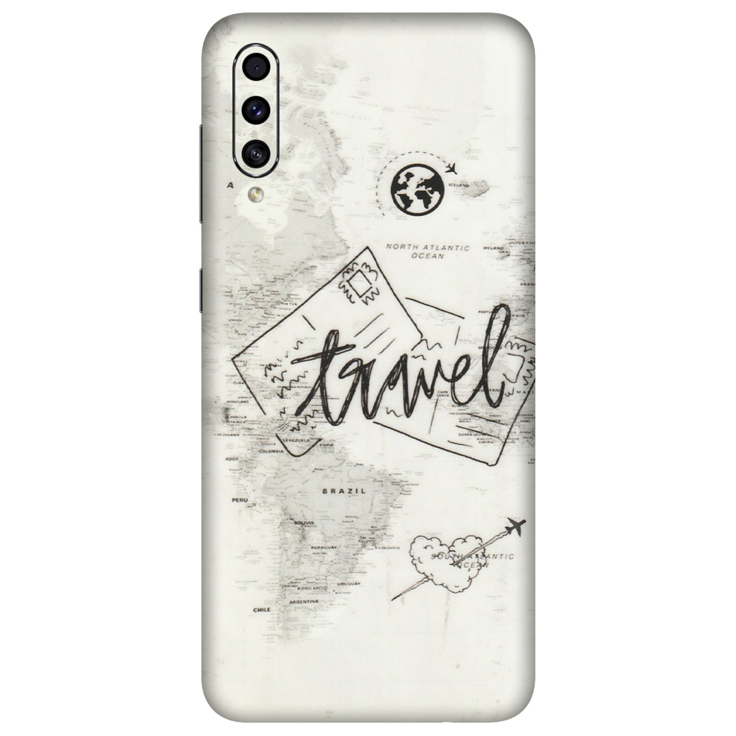 Samsung A/S Series Phone Skins (All Models) - Travel Ticket - Transparent Finish (T-06) Samsung Galaxy A30s