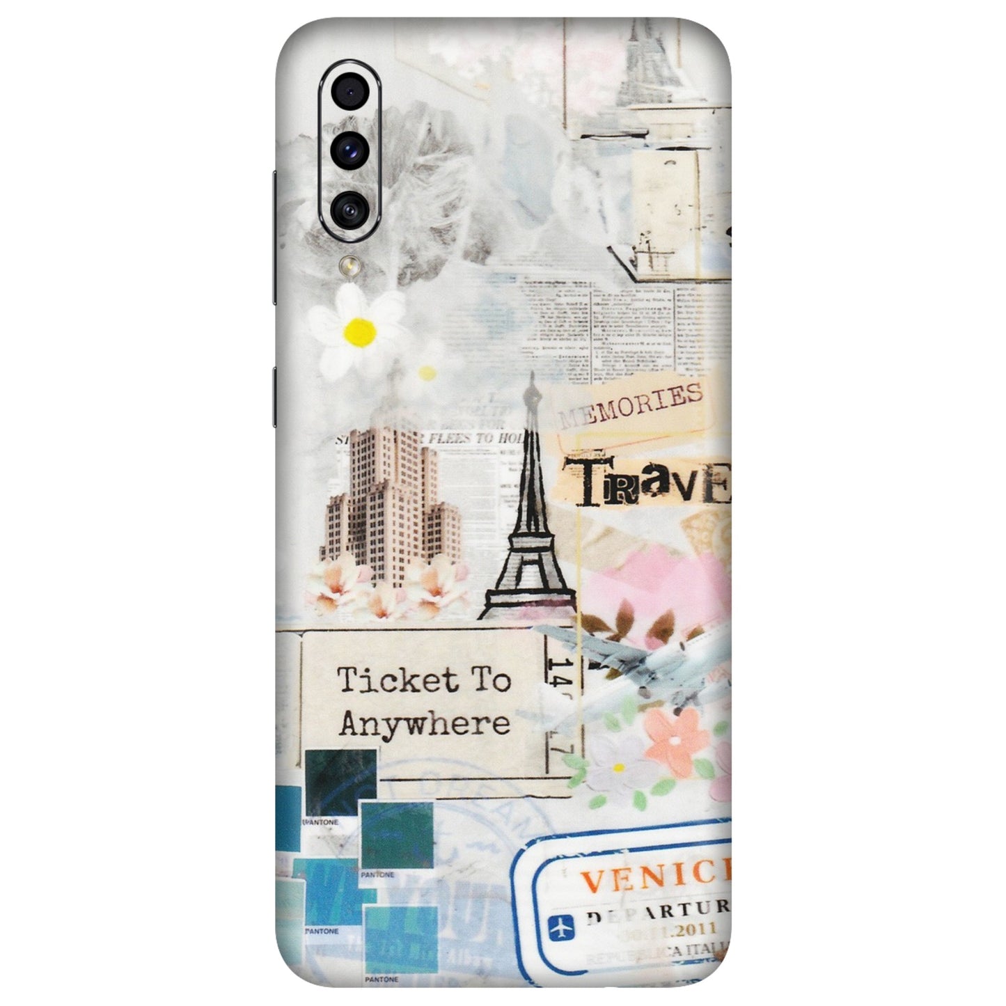 Samsung A/S Series Phone Skins (All Models) - Travel Memories - Transparent Finish (T-09) Samsung Galaxy A30s
