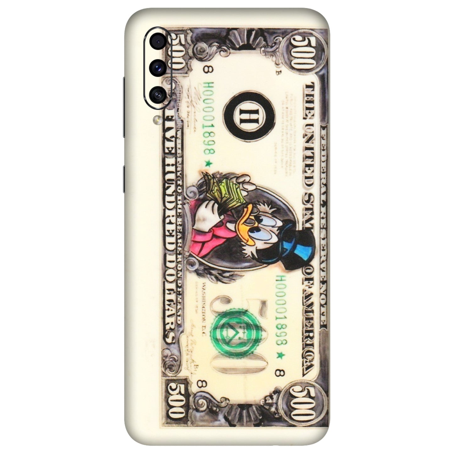 Samsung A/S Series Phone Skins (All Models) - Five Hundred Dollar Duck - Transparent Finish (T-15) Samsung Galaxy A30s