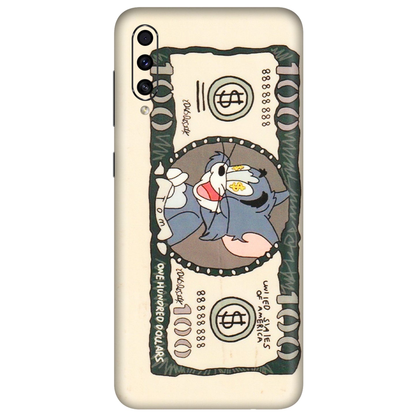 Samsung A/S Series Phone Skins (All Models) - One Hundred Dollar Tom - Transparent Finish (T-16) Samsung Galaxy A30s