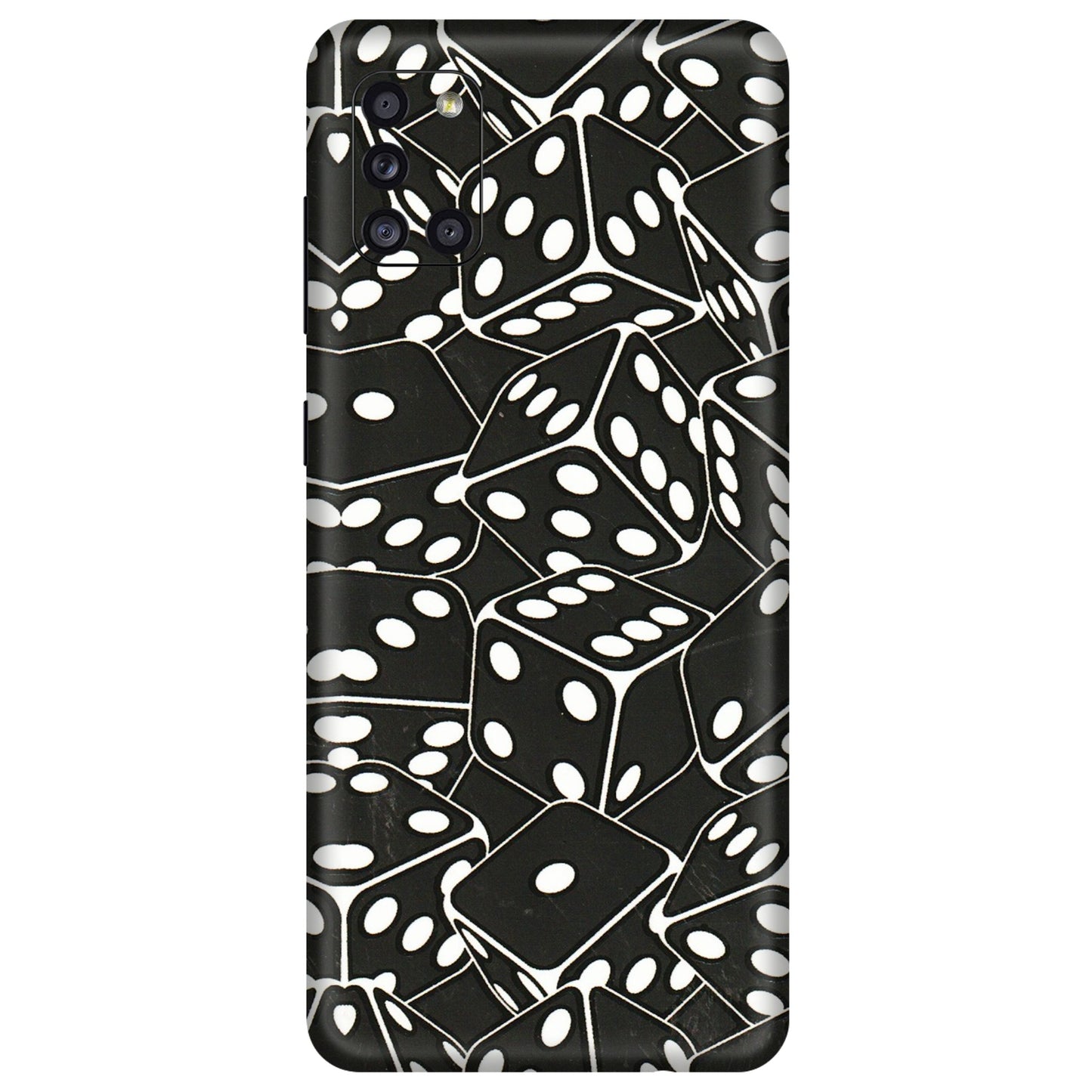 Samsung A/S Series Phone Skins (All Models) - Big Black Dices - 3D Embossed Finish (L-106) Samsung Galaxy A31