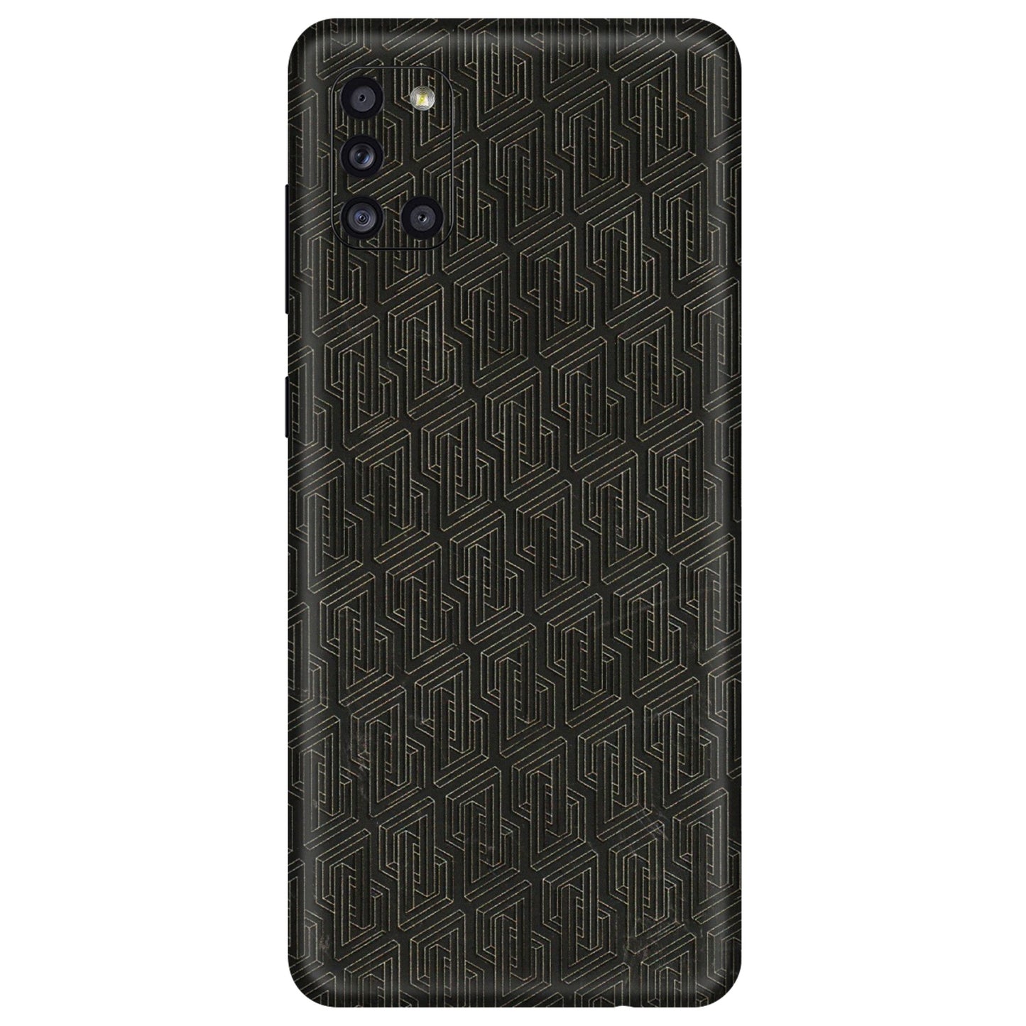 Samsung A/S Series Phone Skins (All Models) - Black Abstract Pattern - 3D Embossed Finish (L-117) Samsung Galaxy A31