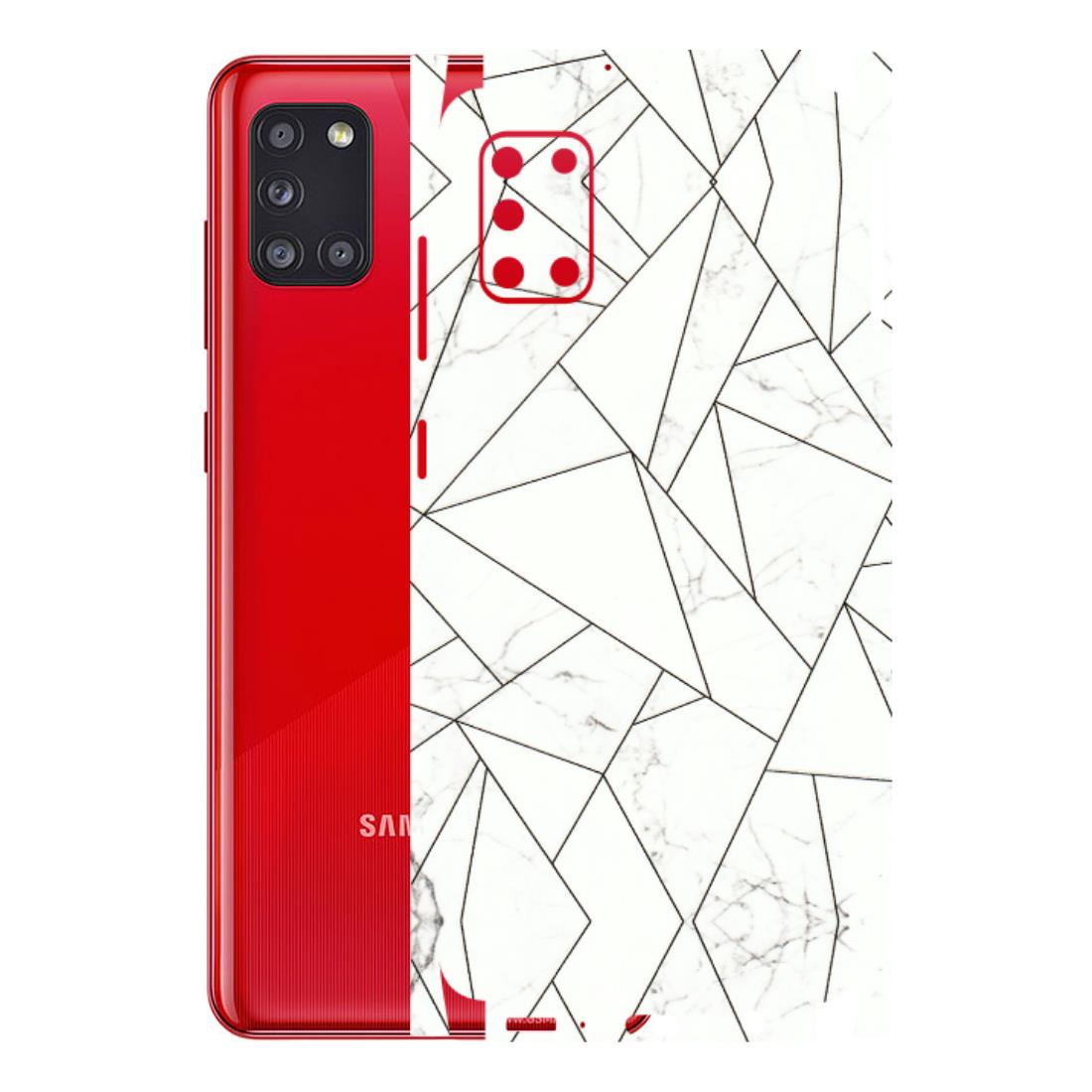 Samsung A/S Series Phone Skins (All Models) - Luxury White Marble Effect - 3D Embossed Finish (L-168) Samsung Galaxy A31