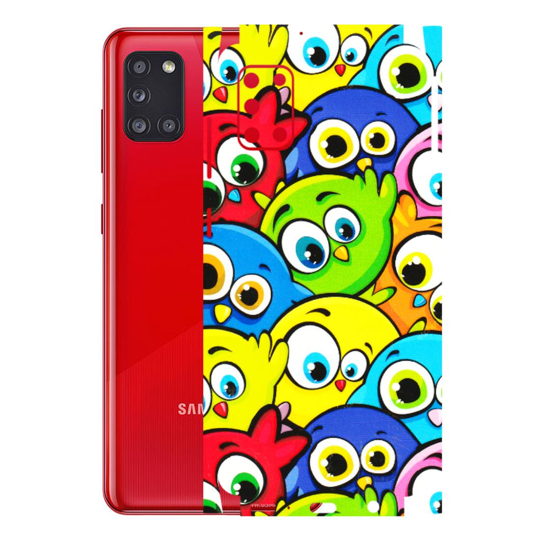 Samsung A/S Series Phone Skins (All Models) - Cute Fluffy Birds - 3D Embossed Finish (L-213) Samsung Galaxy A31