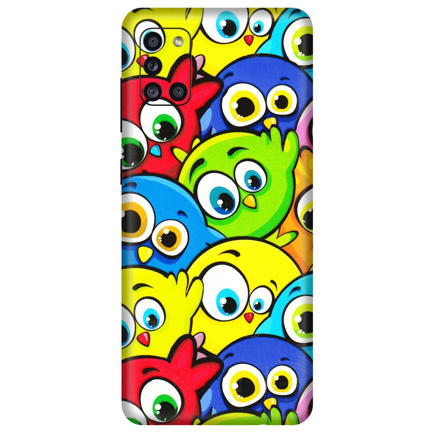 Samsung A/S Series Phone Skins (All Models) - Cute Fluffy Birds - 3D Embossed Finish (L-213) Samsung Galaxy A31
