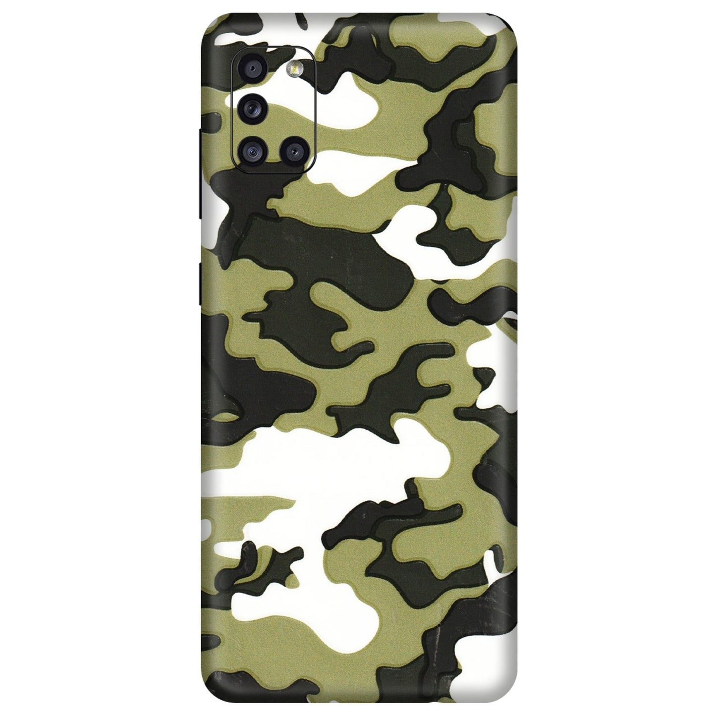 Samsung A/S Series Phone Skins (All Models) - Camouflages White And Green - 3D Embossed Finish (L-243) Samsung Galaxy A31