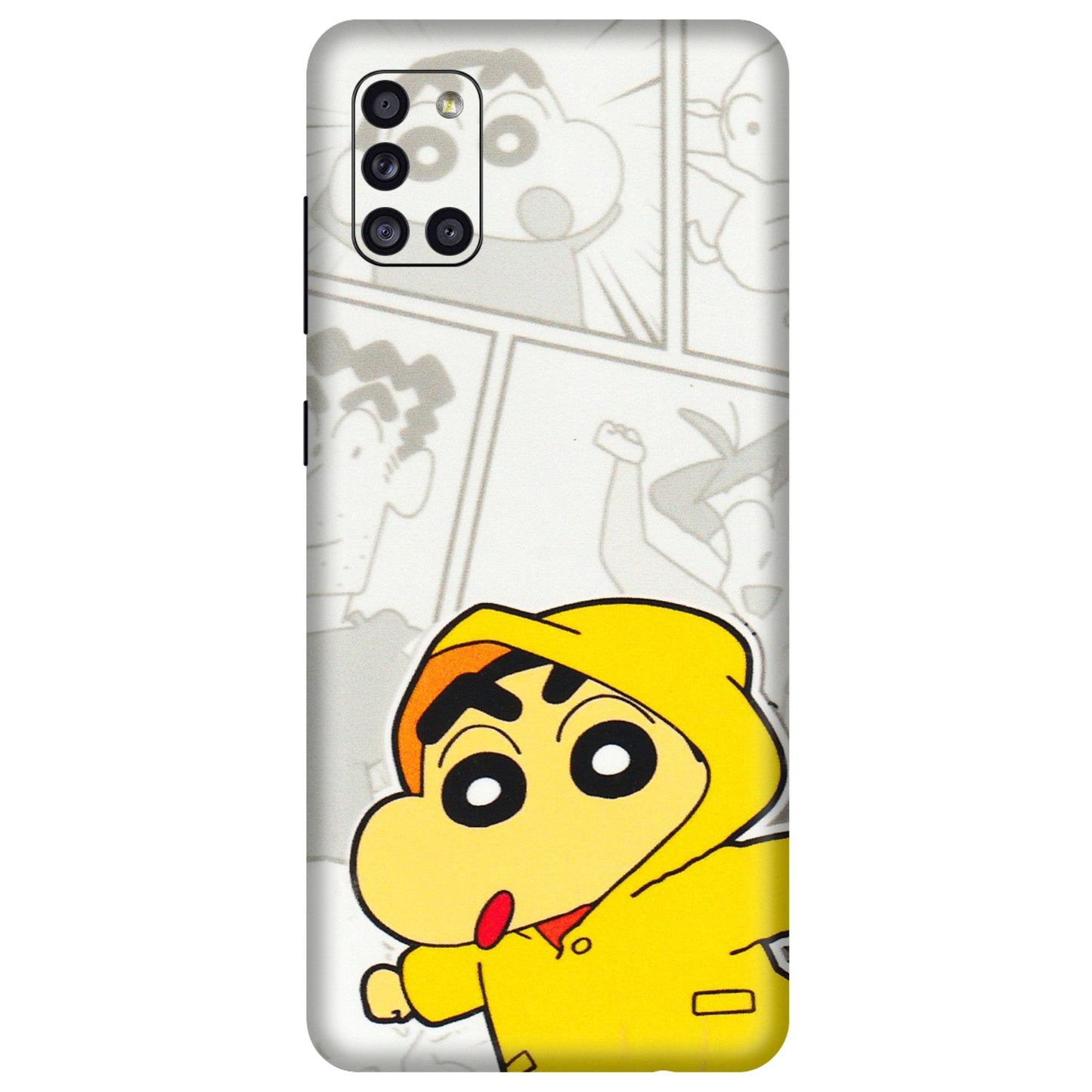 Samsung A/S Series Phone Skins (All Models) - Yellow Shinchan Comic - 3D Embossed Finish (L-246) Samsung Galaxy A31