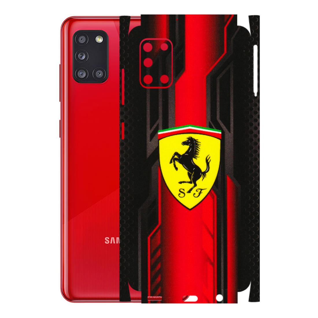 Samsung A/S Series Phone Skins (All Models) - Black Ferrari Logo - 3D Embossed Finish (L-253) Samsung Galaxy A31