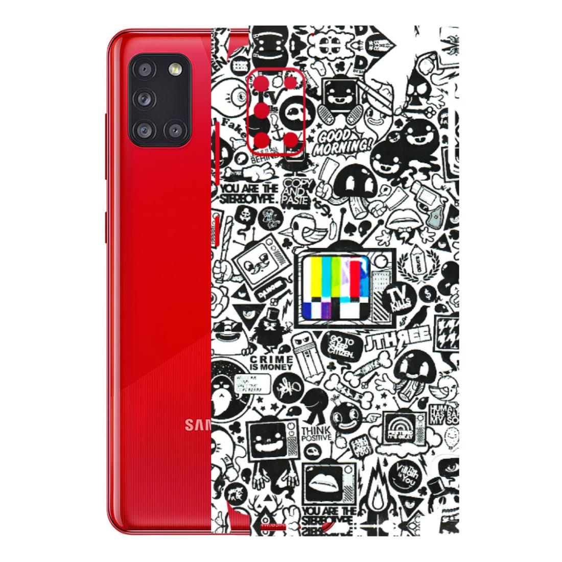 Samsung A/S Series Phone Skins (All Models) - Doodles Positive Art - 3D Embossed Finish (L-263) Samsung Galaxy A31