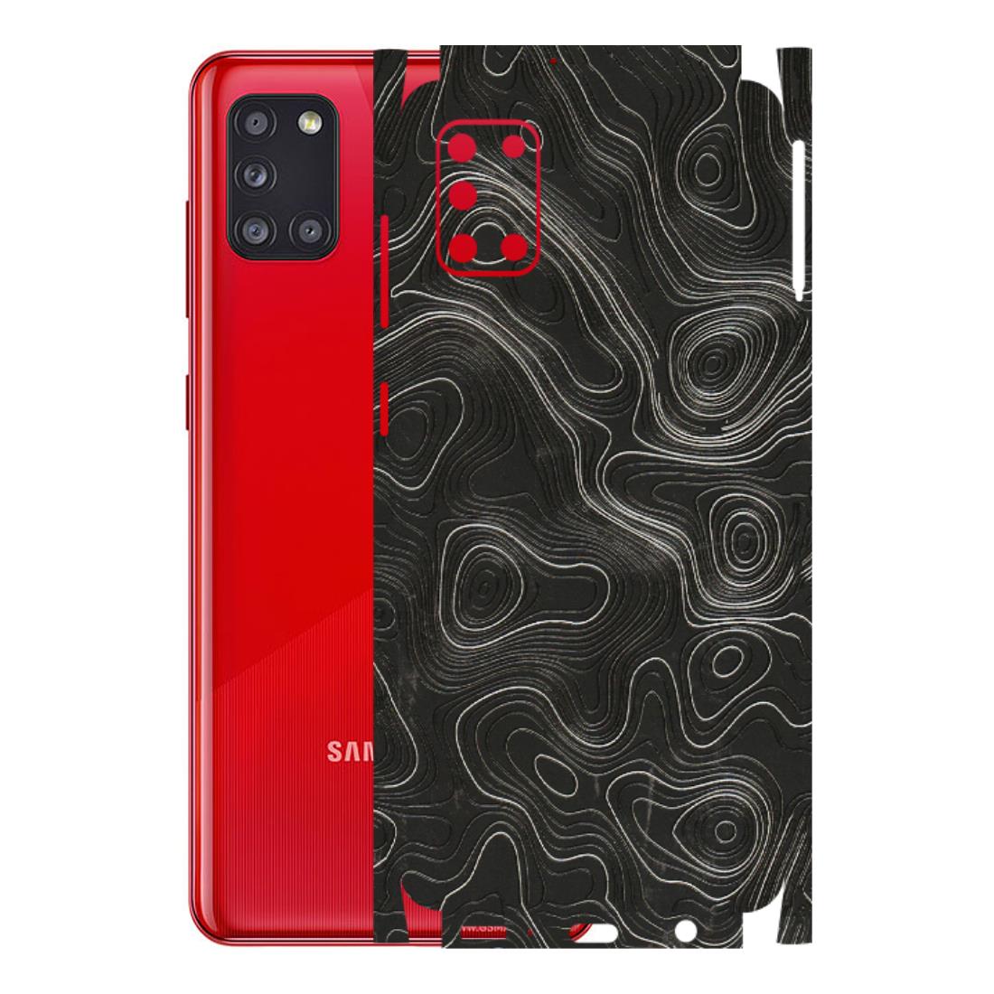 Samsung A/S Series Phone Skins (All Models) - Abstract White Line Map - 3D Embossed Finish (L-269) Samsung Galaxy A31