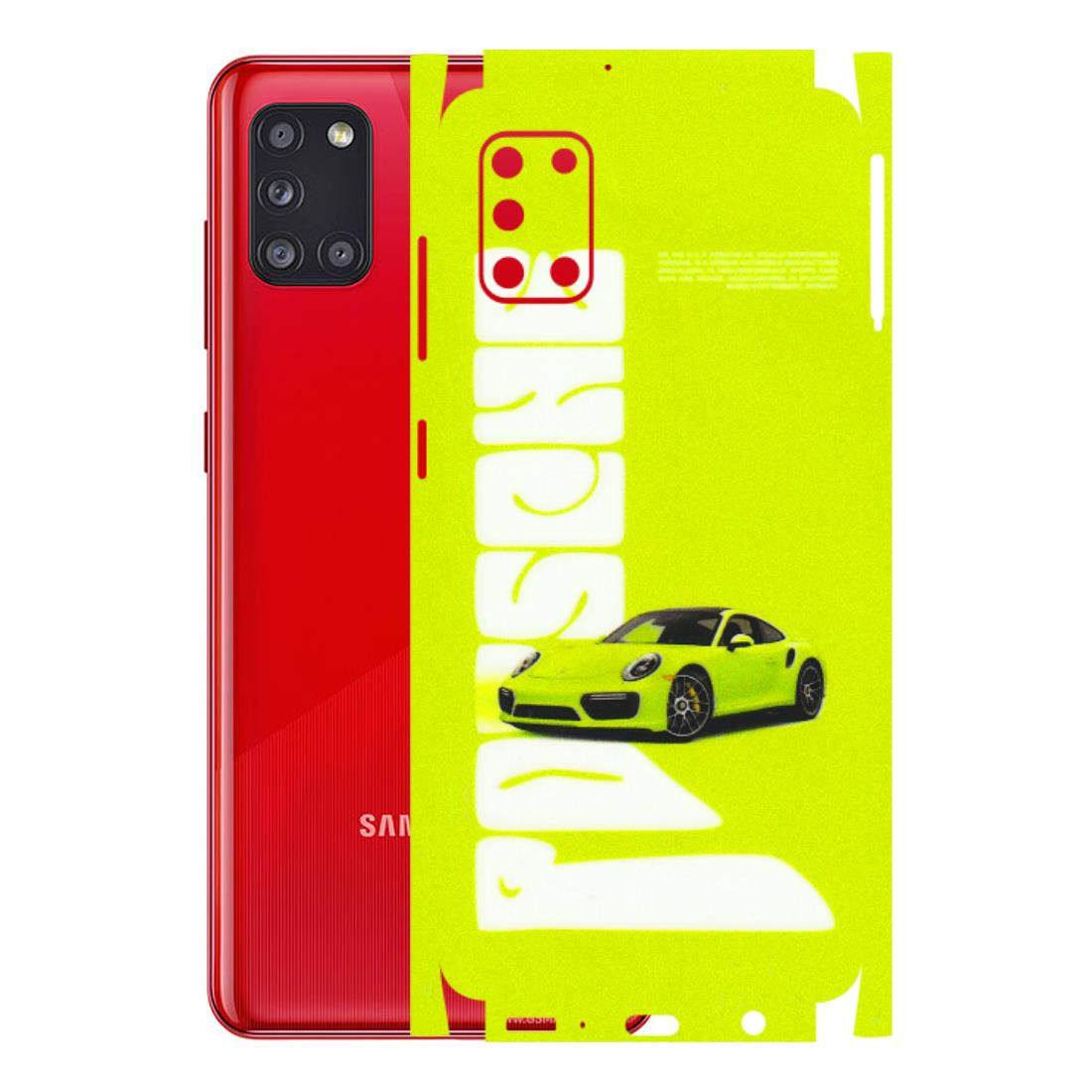 Samsung A/S Series Phone Skins (All Models) - Lime Green Porche - 3D Embossed Finish (L-30) Samsung Galaxy A31