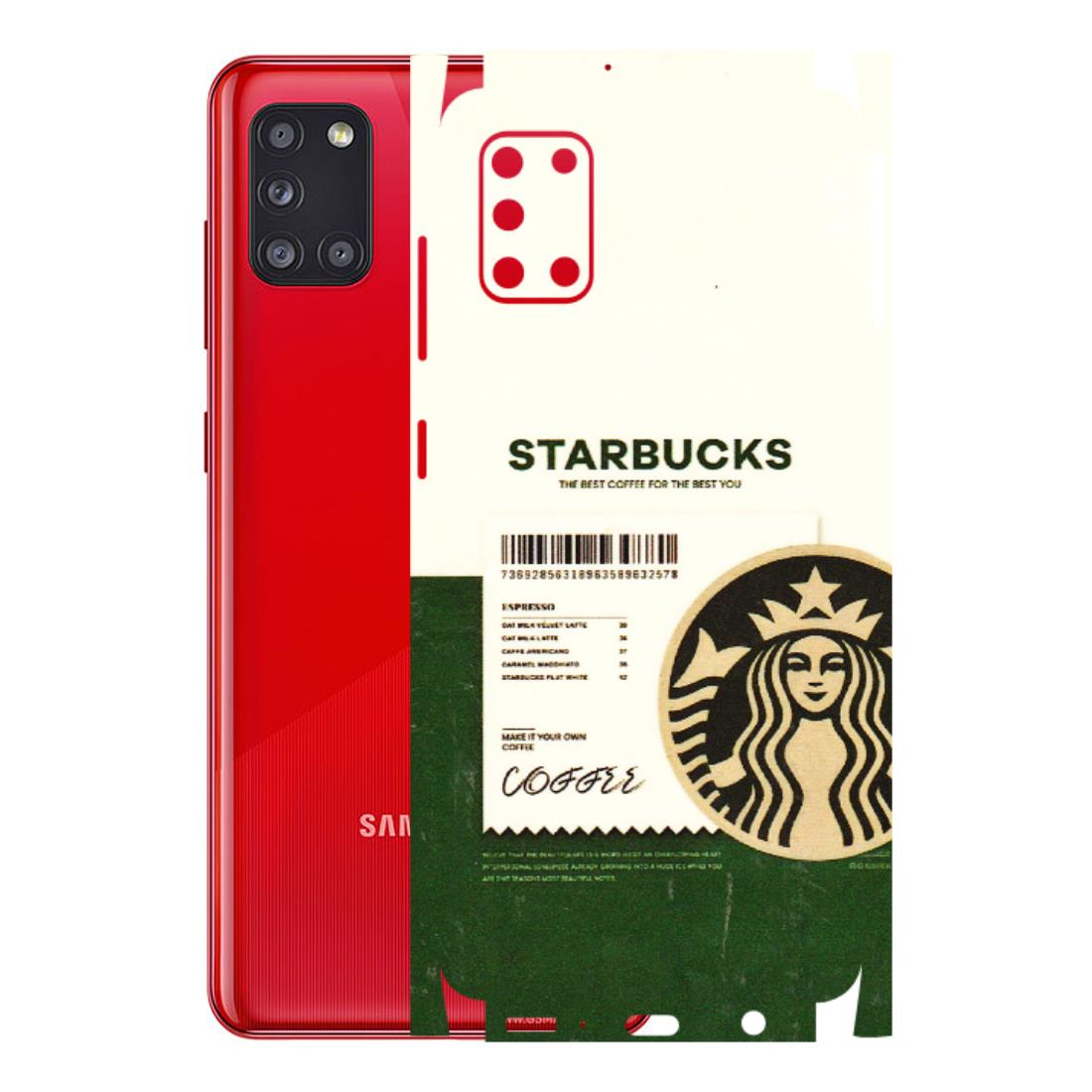 Samsung A/S Series Phone Skins (All Models) - Starbucks Barcode - 3D Embossed Finish (L-308) Samsung Galaxy A31