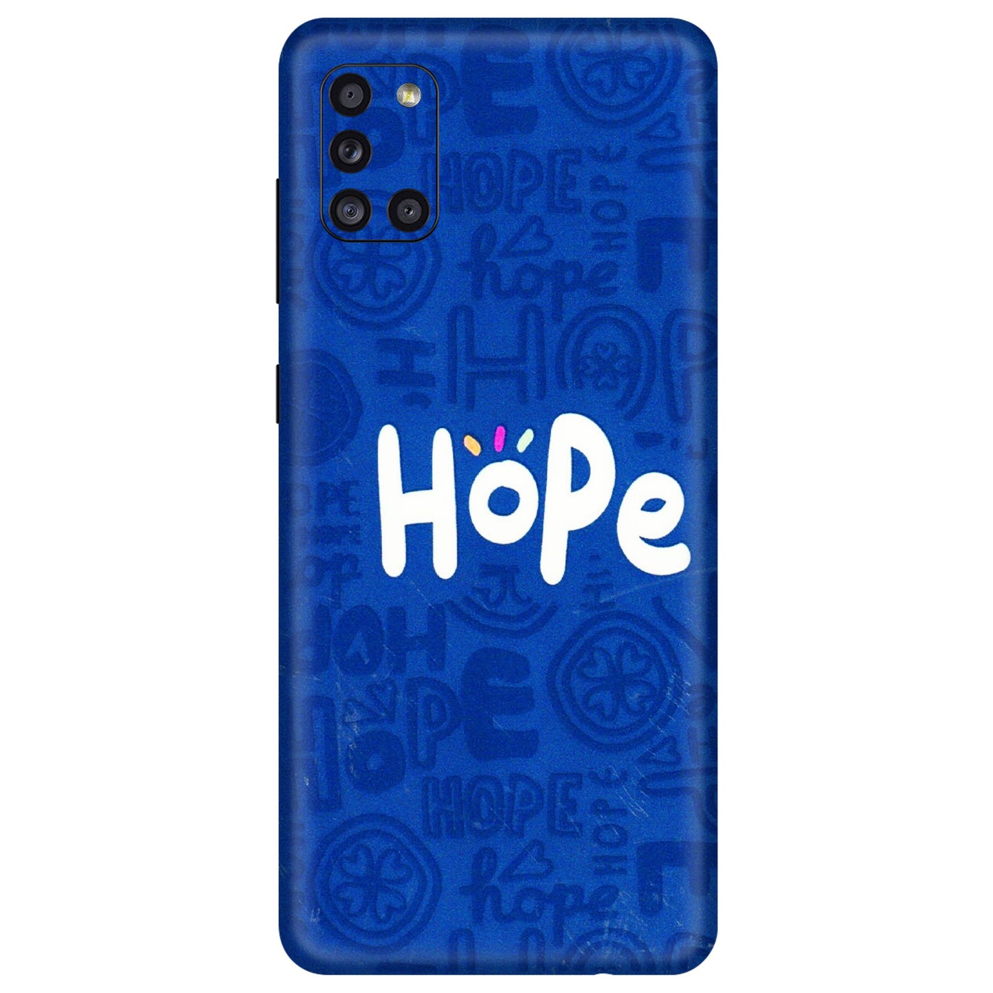 Samsung A/S Series Phone Skins (All Models) - Hope Doodles Blue - 3D Embossed Finish (L-43) Samsung Galaxy A31