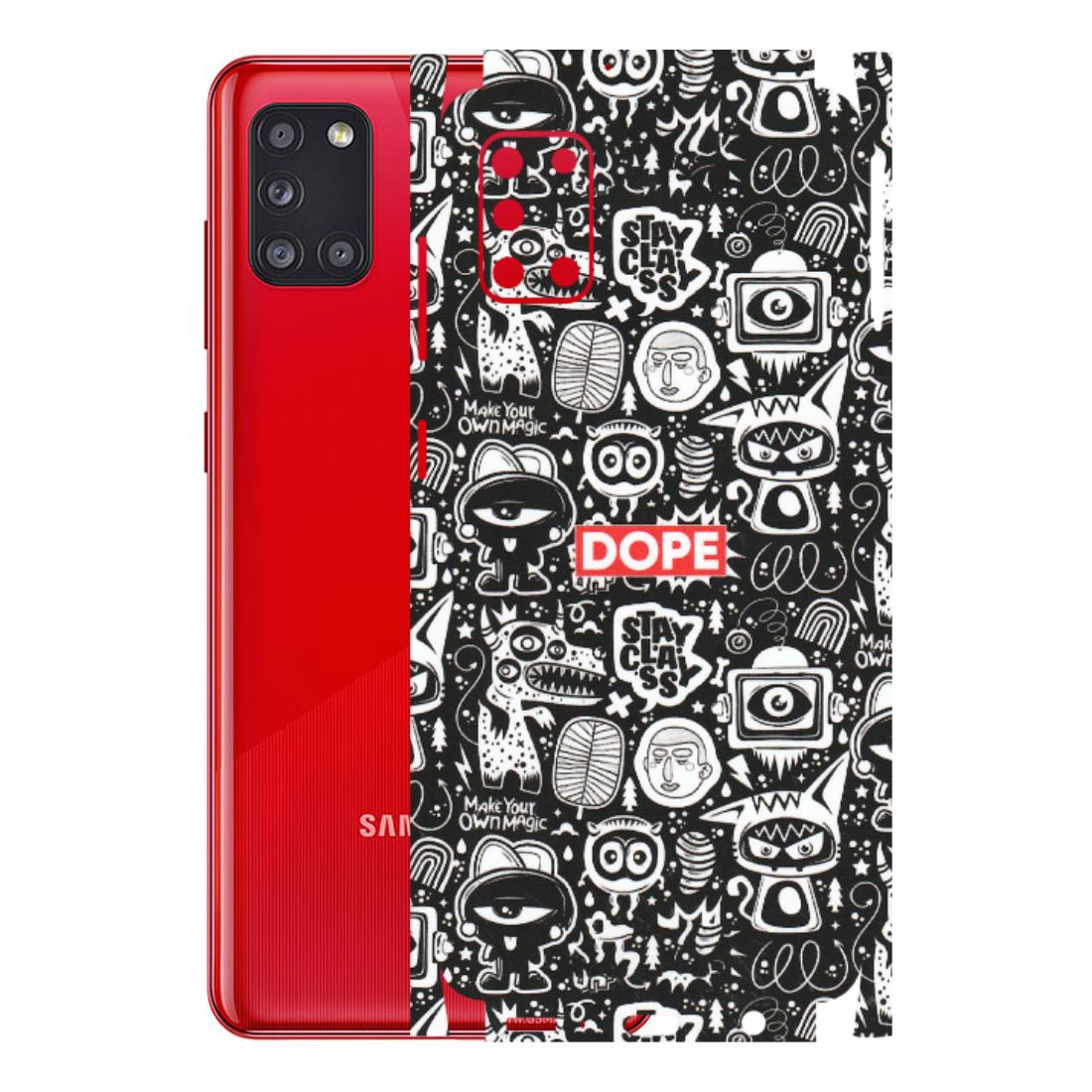 Samsung A/S Series Phone Skins (All Models) - Dope Stay Classy Black Doodles - Matte Finish (M-126) Samsung Galaxy A31