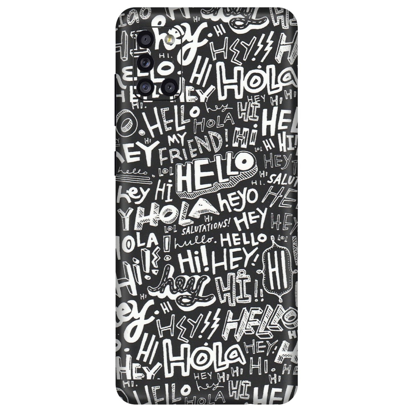Samsung A/S Series Phone Skins (All Models) - Hi Hello Doodles - Matte Finish (M-25) Samsung Galaxy A31