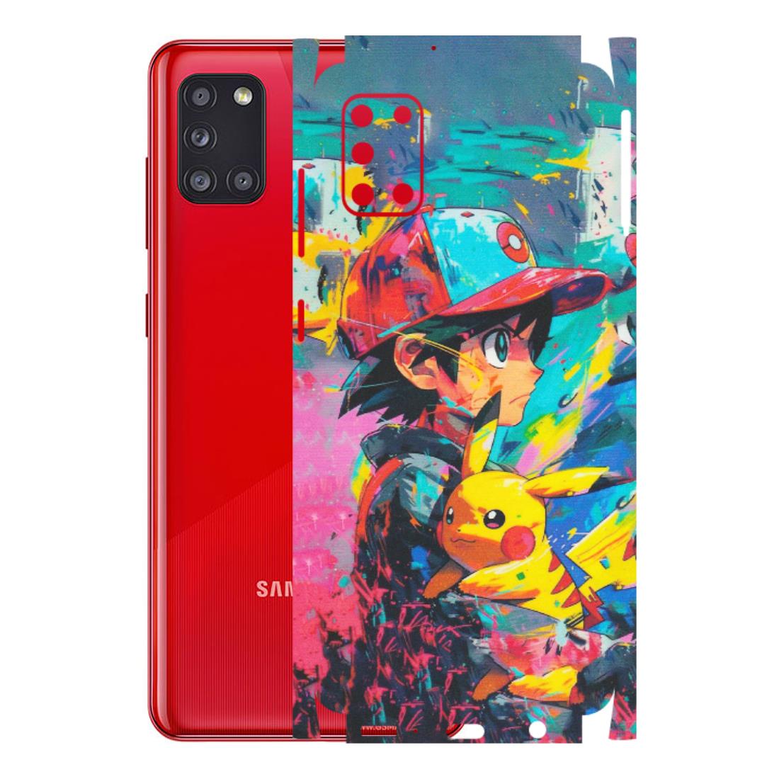 Samsung A/S Series Phone Skins (All Models) - Ash & Pikachu - Matte Finish (M-26) Samsung Galaxy A31