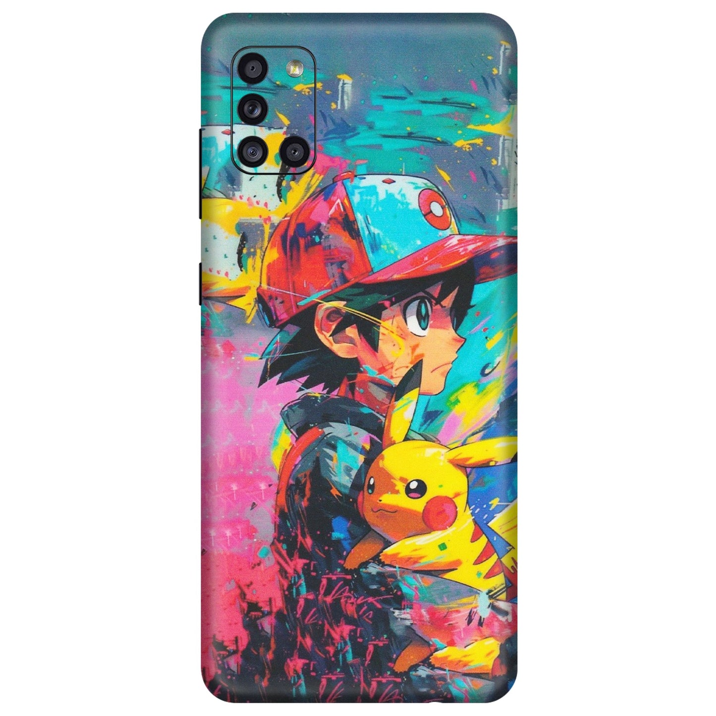 Samsung A/S Series Phone Skins (All Models) - Ash & Pikachu - Matte Finish (M-26) Samsung Galaxy A31