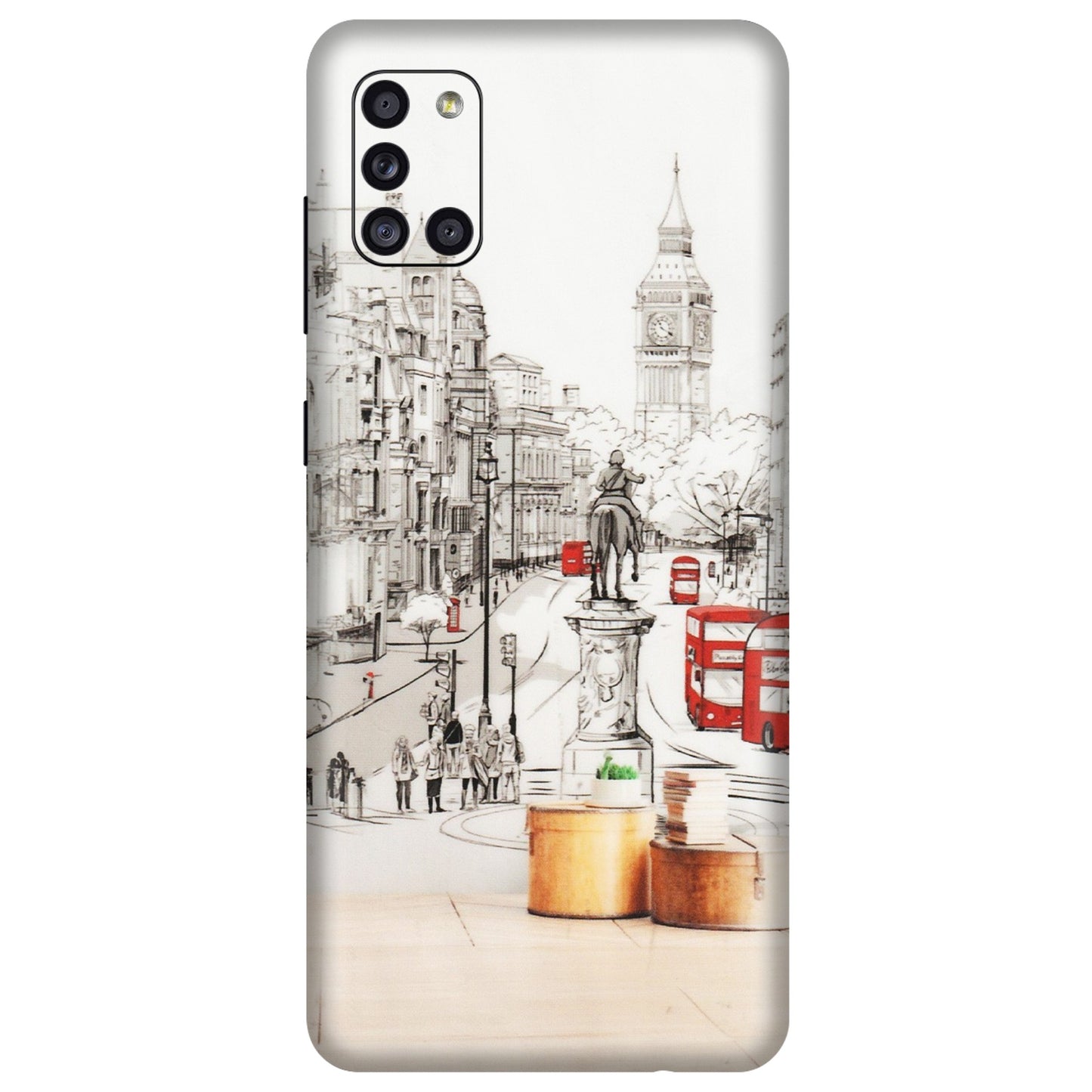Samsung A/S Series Phone Skins (All Models) - London Street - Transparent Finish (T-02) Samsung Galaxy A31