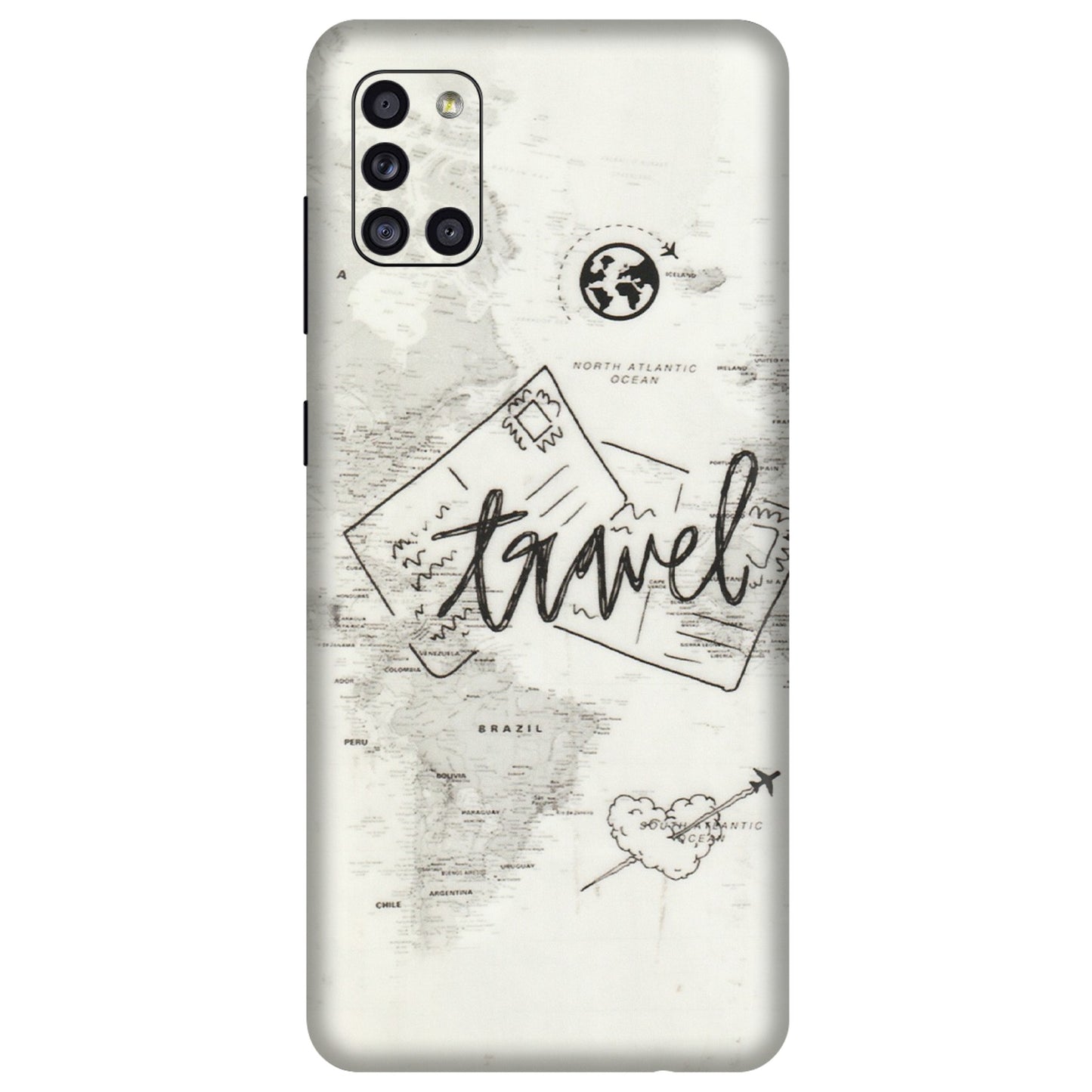 Samsung A/S Series Phone Skins (All Models) - Travel Ticket - Transparent Finish (T-06) Samsung Galaxy A31