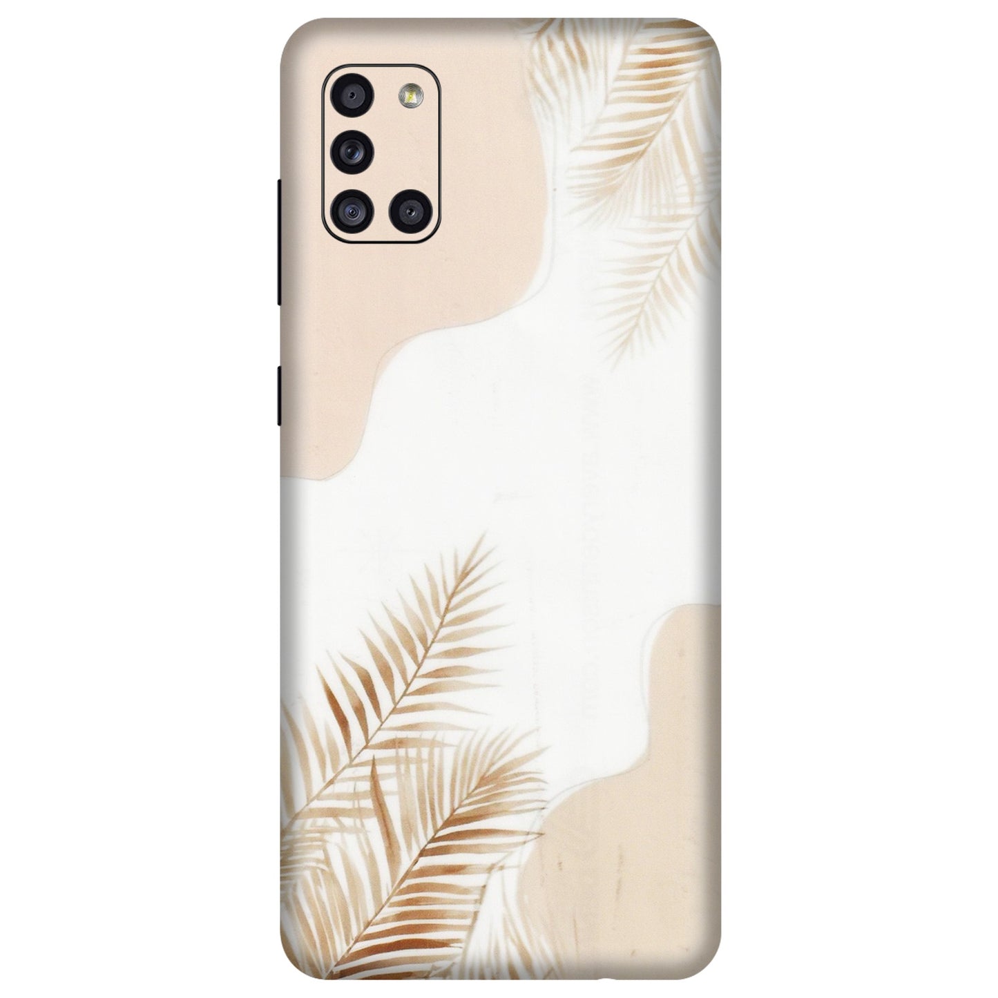 Samsung A/S Series Phone Skins (All Models) - Gold Petals Abstract - Transparent Finish (T-08) Samsung Galaxy A31