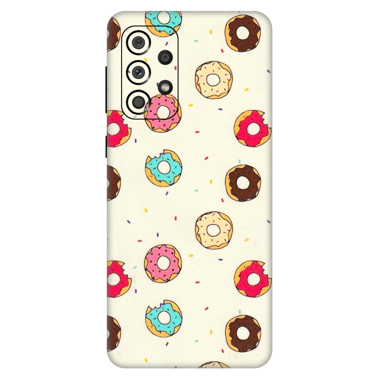 Samsung A/S Series Phone Skins (All Models) - Mini Donuts Doodle Art - 3D Embossed Finish (L-122) Samsung Galaxy A33(5G)