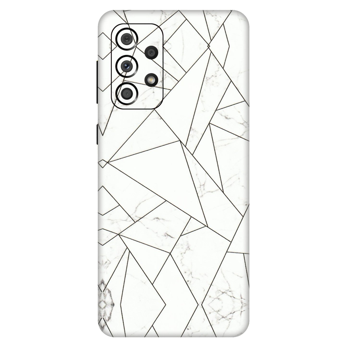 Samsung A/S Series Phone Skins (All Models) - Luxury White Marble Effect - 3D Embossed Finish (L-168) Samsung Galaxy A33(5G)