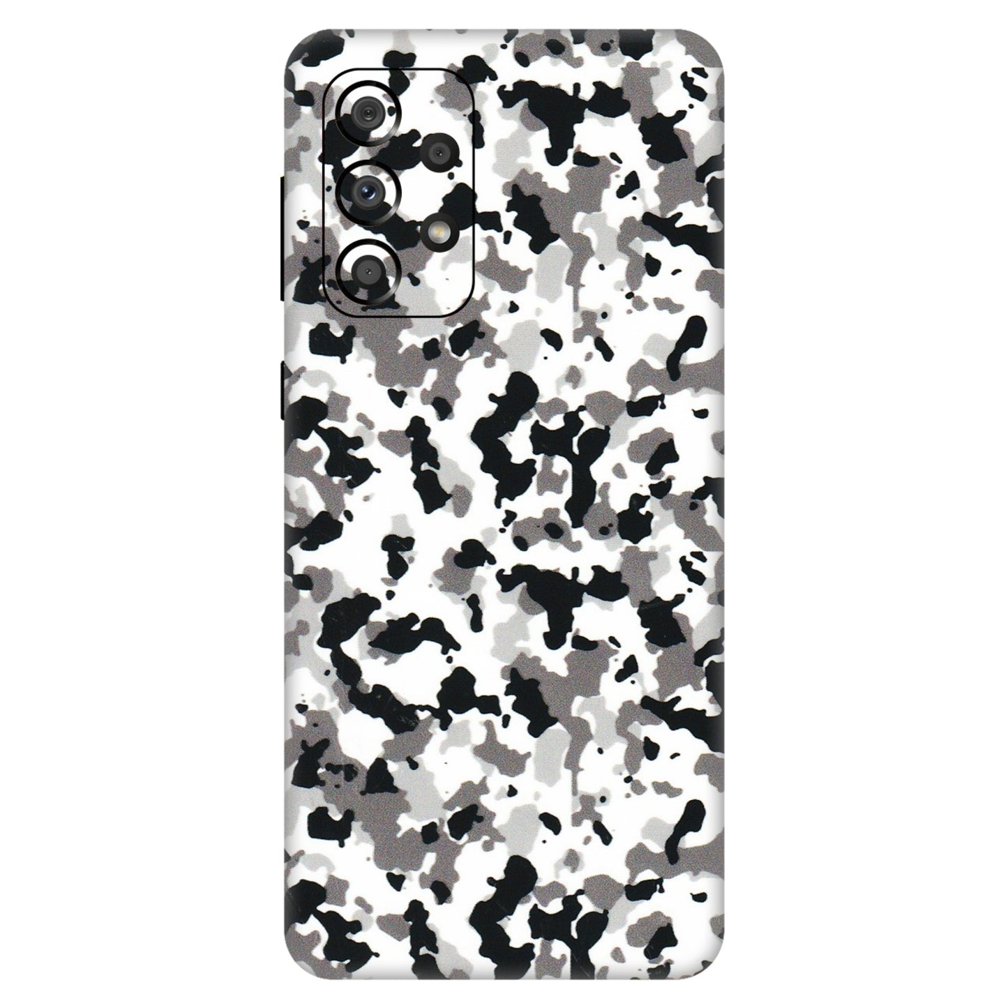 Samsung A/S Series Phone Skins (All Models) - White Black Camouflage - 3D Embossed Finish (L-18) Samsung Galaxy A33(5G)