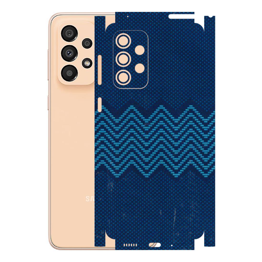 Samsung A/S Series Phone Skins (All Models) - Blue Sober Waves - 3D Embossed Finish (L-306) Samsung Galaxy A33(5G)