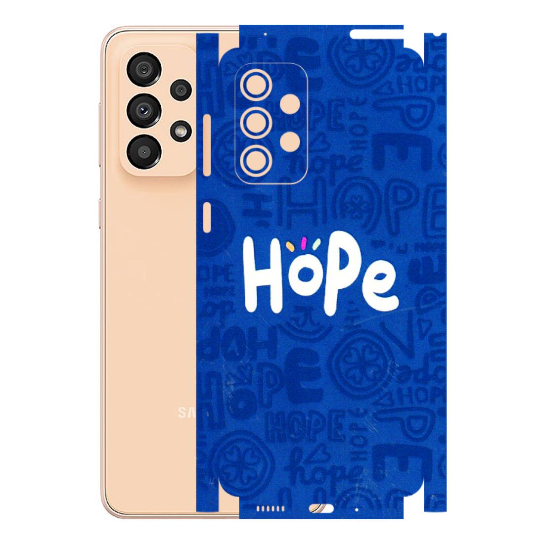 Samsung A/S Series Phone Skins (All Models) - Hope Doodles Blue - 3D Embossed Finish (L-43) Samsung Galaxy A33(5G)