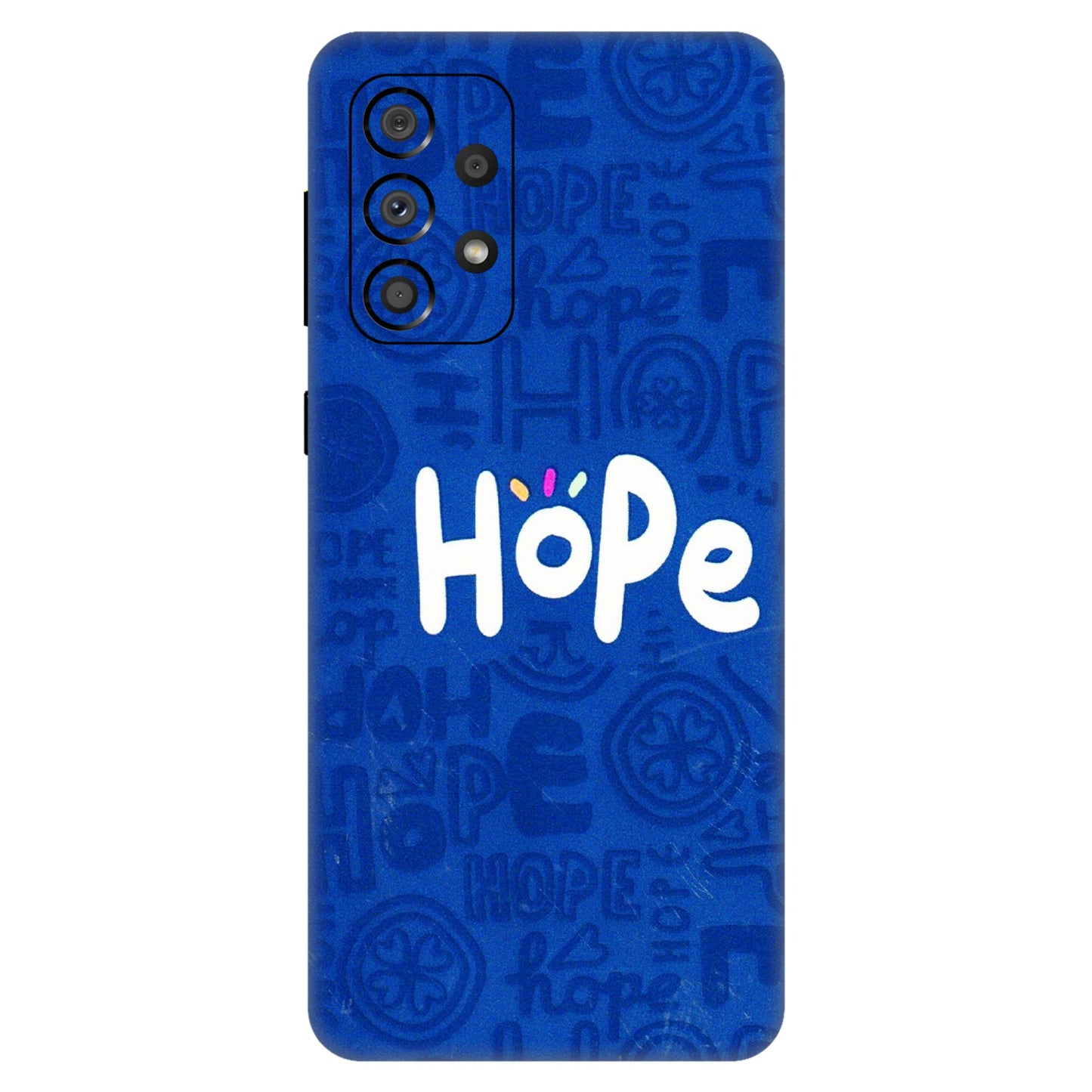 Samsung A/S Series Phone Skins (All Models) - Hope Doodles Blue - 3D Embossed Finish (L-43) Samsung Galaxy A33(5G)