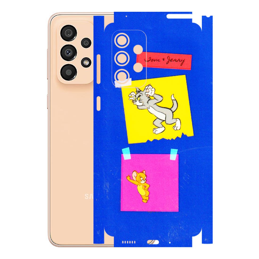 Samsung A/S Series Phone Skins (All Models) - Tom N Jerry Sticky Notes - 3D Embossed Finish (L-88) Samsung Galaxy A33(5G)