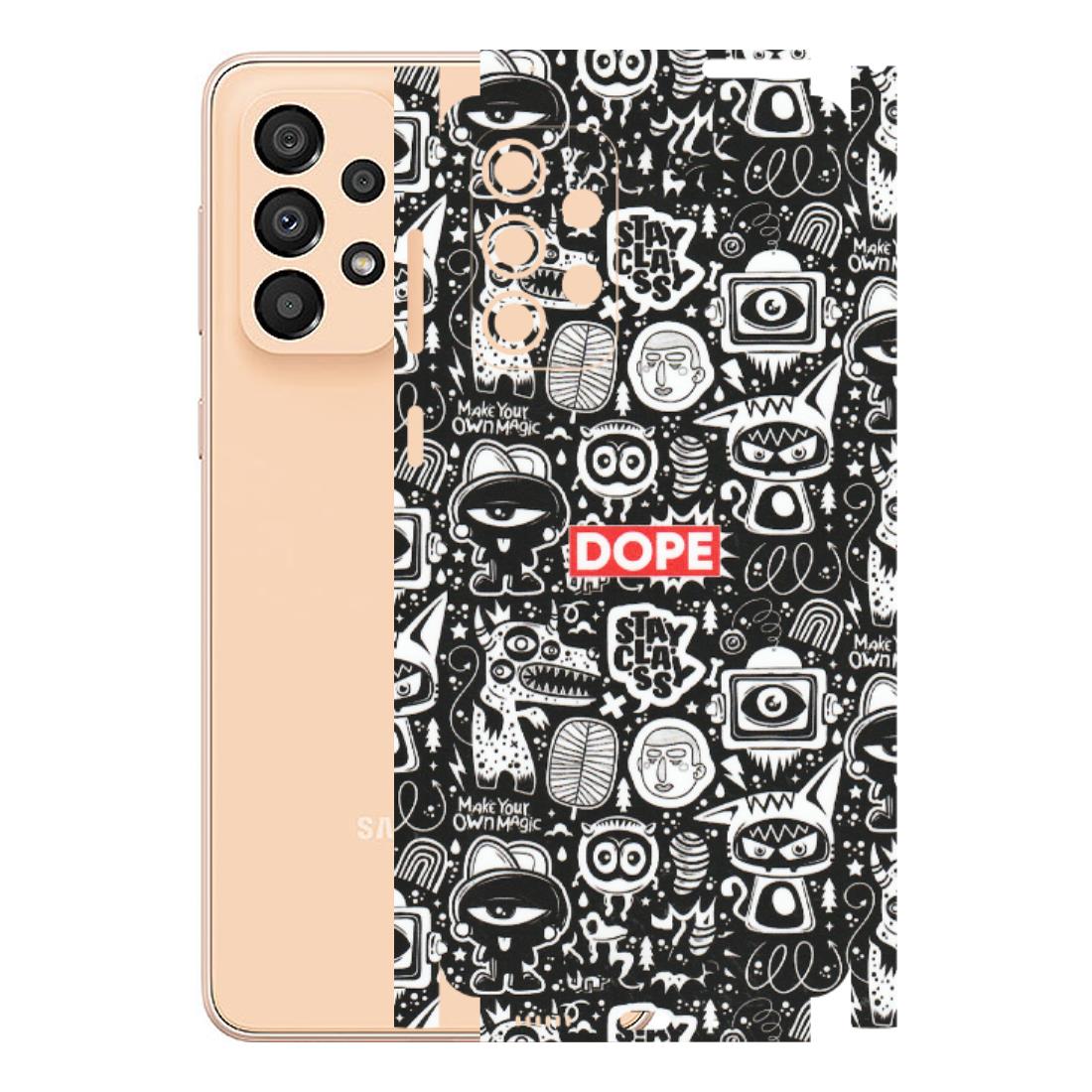 Samsung A/S Series Phone Skins (All Models) - Dope Stay Classy Black Doodles - Matte Finish (M-126) Samsung Galaxy A33(5G)