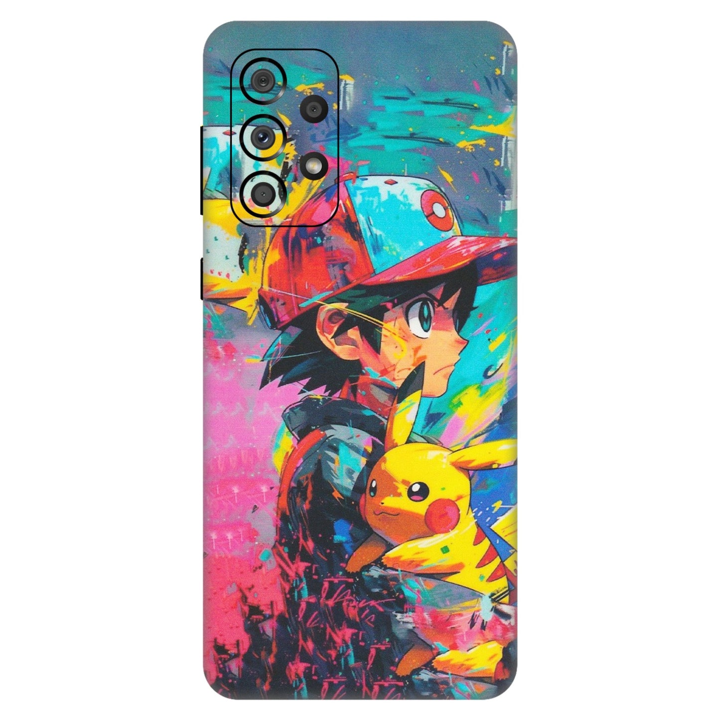 Samsung A/S Series Phone Skins (All Models) - Ash & Pikachu - Matte Finish (M-26) Samsung Galaxy A33(5G)