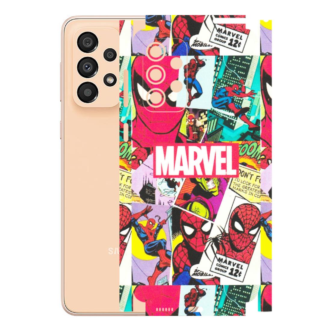 Samsung A/S Series Phone Skins (All Models) - Marvel Comic Spiderman Grafitti - Matte Finish (M-72) Samsung Galaxy A33(5G)
