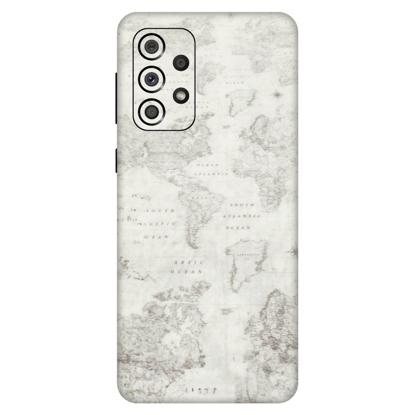 Samsung A/S Series Phone Skins (All Models) - World Travel Map - Transparent Finish (T-04) Samsung Galaxy A33(5G)