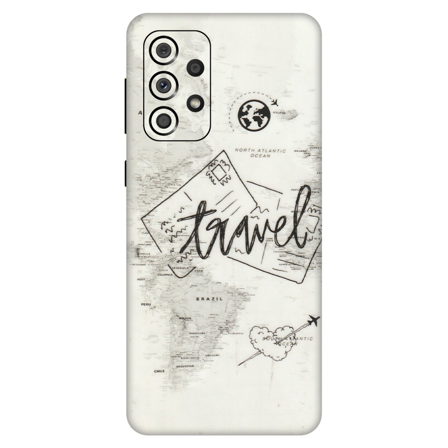 Samsung A/S Series Phone Skins (All Models) - Travel Ticket - Transparent Finish (T-06) Samsung Galaxy A33(5G)