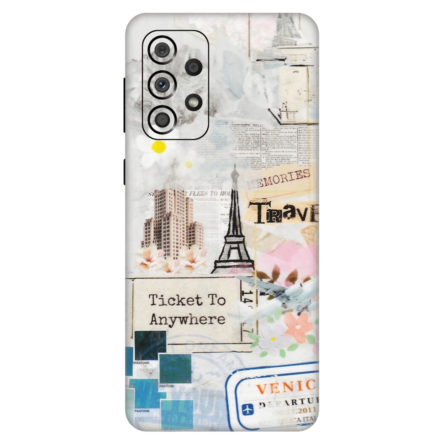 Samsung A/S Series Phone Skins (All Models) - Travel Memories - Transparent Finish (T-09) Samsung Galaxy A33(5G)