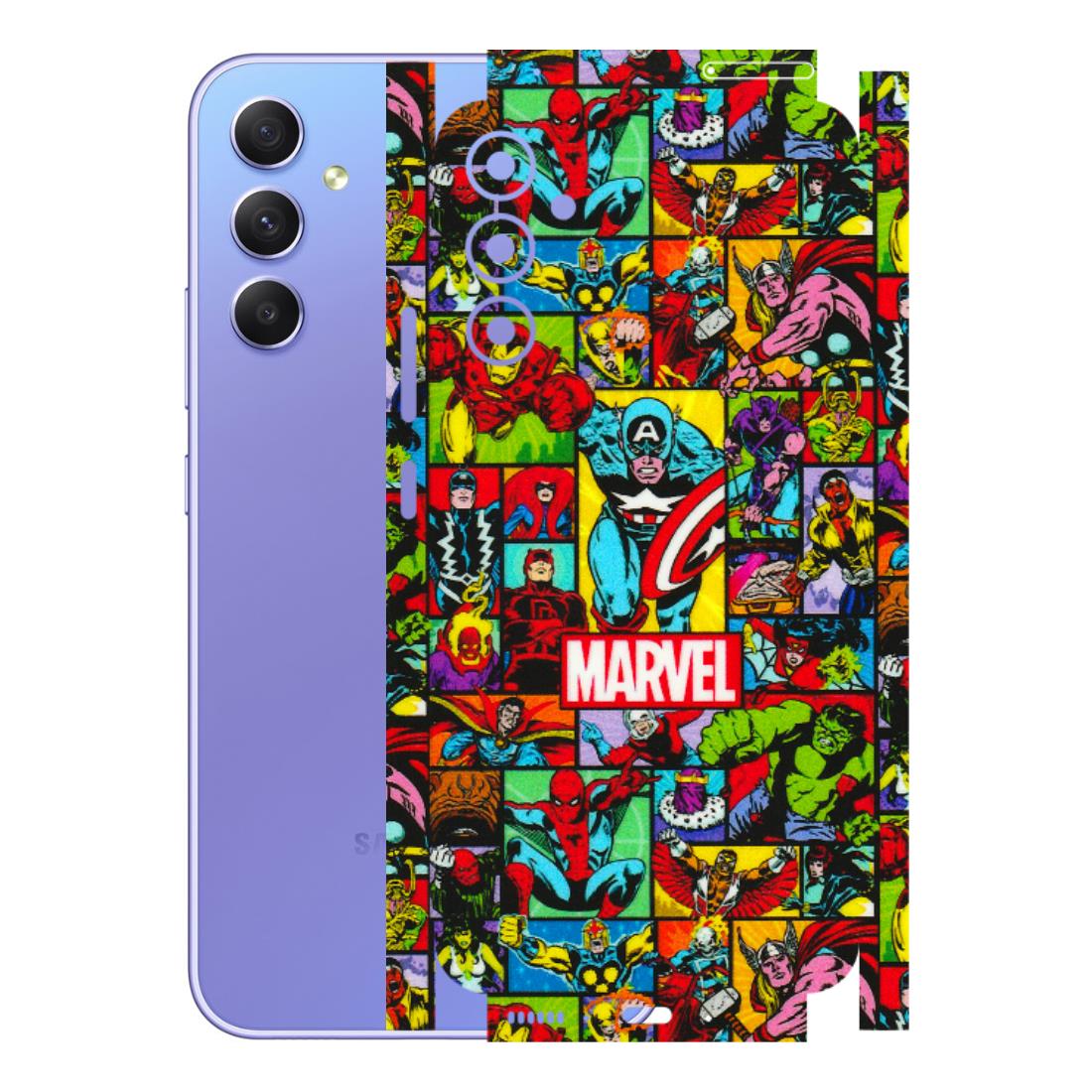 Samsung A/S Series Phone Skins (All Models) - MARVELOUS Comic Characters - 3D Embossed Finish (L-129) Samsung Galaxy A34 (5G)