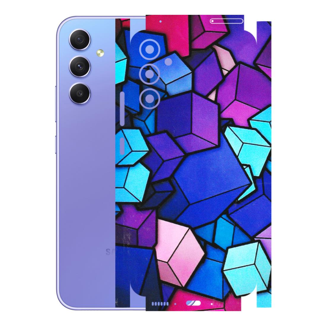 Samsung A/S Series Phone Skins (All Models) - Cube Doodle - 3D Embossed Finish (L-141) Samsung Galaxy A34 (5G)